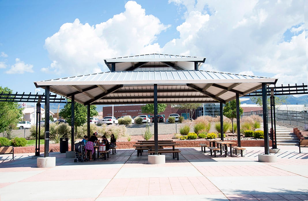 Domingo Baca Park NM - All Steel Square Structure