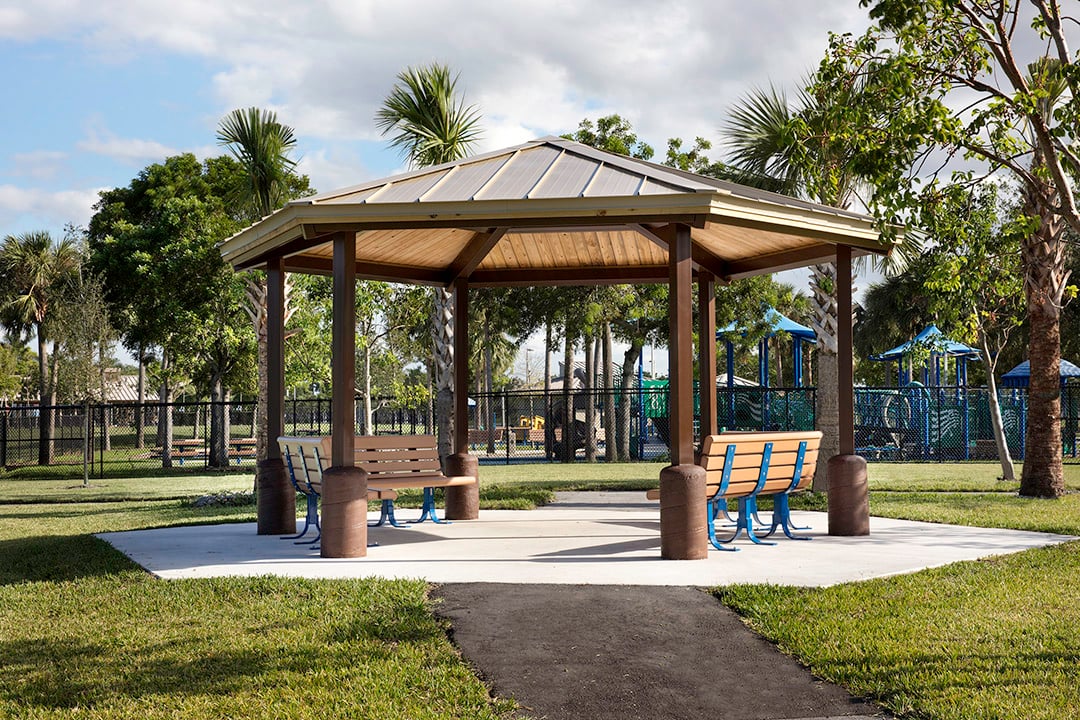 Canine Cove Dog Park-FL-Shelter-Single Tier Hexagon Shelter-View 06